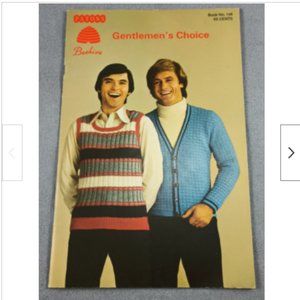 Vtg 60s Mens 36-42 Beehive Gentlemens Choice Knitting Pattern Booklet #146 Paton